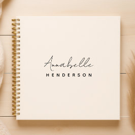 モノグラム中性 |ミニマモダンリストスタイリッシュ ノートブック