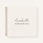 モノグラム中性 |ミニマモダンリストスタイリッシュ ノートブック (正面)