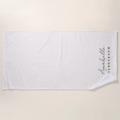 モノグラム中性 |ミニマモダンリストスタイリッシュ ビーチタオル (正面)