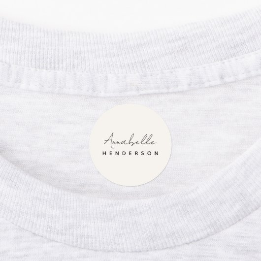 モノグラム中性 |ミニマモダンリストスタイリッシュ ラベル (貼付)