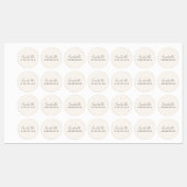 モノグラム中性 |ミニマモダンリストスタイリッシュ ラベル (シート)