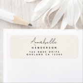 モノグラム中性 |モダンミニマル差出人住所 ラベル (インサイチュ)