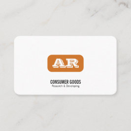 モノグラム丸い背景（オレンジ） 名刺