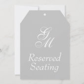 モノグラム予約結婚座席の大ラベル (裏面)