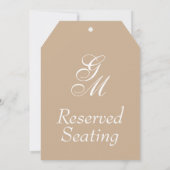 モノグラム予約結婚座席の大ラベル (裏面)