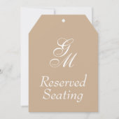 モノグラム予約結婚座席の大ラベル (正面)