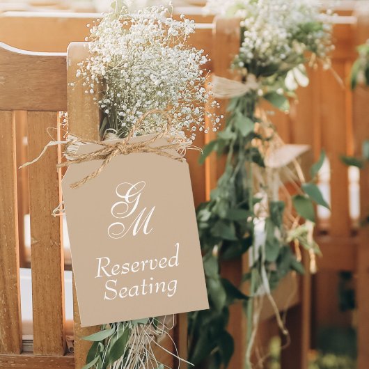 モノグラム予約結婚座席の大ラベル