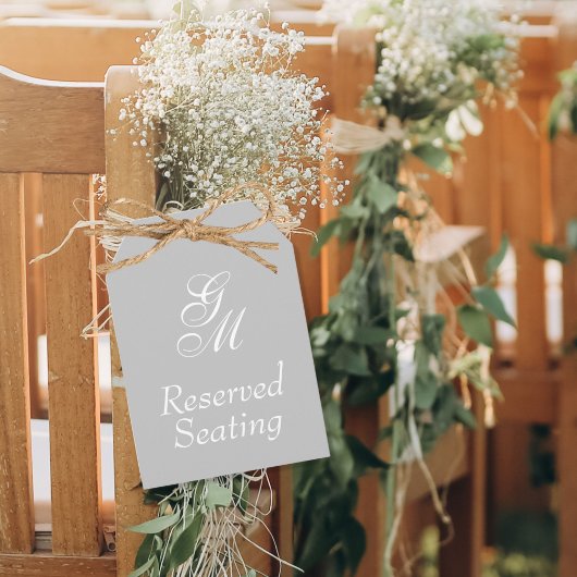 モノグラム予約結婚座席の大ラベル