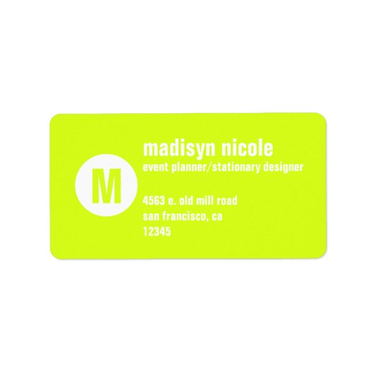 モノグラム事業ラベル ラベル (正面)