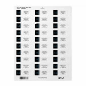 モノグラム事業/個人ストライプ住所 シール (フルシート)