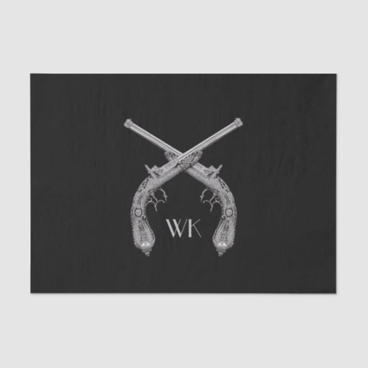 モノグラム交差ピストルズブラック 薄葉紙 (正面)