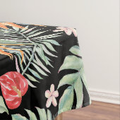 モノグラム付きのダーク トロピクス フラワー フォリアージ ファンタジー テーブルクロス (インサイチュ)