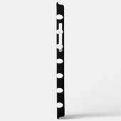 モノグラム付きの水玉模様(白黒) Case-Mate iPhoneケース (裏面 / 左)