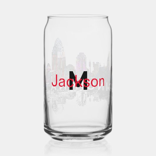 モノグラム付きグラフィティのシンシナティ ガラス缶 (裏面)