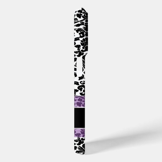 モノグラム付きダマスク模様 Case-Mate iPhoneケース (裏面 / 右)