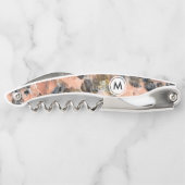 モノグラム付きピンク花崗岩テクスチャ ソムリエナイフ (裏面)