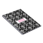 モノグラム付きホワイトダマスク ノートブック (右側)