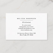 モノグラム付き名シンプル刺スタイル 名刺 (裏面)