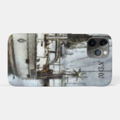 モノグラム付き帆船 Case-Mate iPhoneケース (裏面(横))