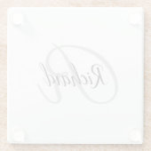 モノグラム付き白地   ガラスコースター (裏面)