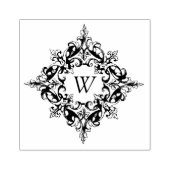 モノグラム付き複雑なカスタムスクロール枠 ラバースタンプ (インプリント)