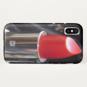 モノグラム付き赤い口紅 Case-Mate iPhoneケース (裏面(横))