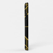 モノグラム付き黒のアートデオ幾何金ゴールドリーフ Case-Mate iPhoneケース (裏面/右)