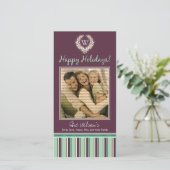 モノグラム休日フォトカードリースストライプ:: 01 シーズンカード (スタンド正面)