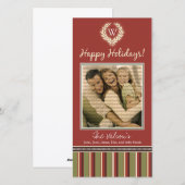 モノグラム休日フォトカードリースストライプ:: 05 シーズンカード (正面/裏面)