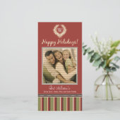 モノグラム休日フォトカードリースストライプ:: 05 シーズンカード (スタンド正面)