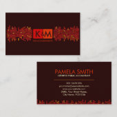 モノグラム会計会社 – シェード・オブ・レッド 名刺 (正面/裏面)