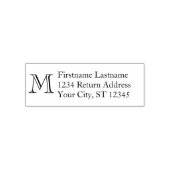 モノグラム伝統的を差出人住所で開く セルフインキングスタンプ (デザイン)
