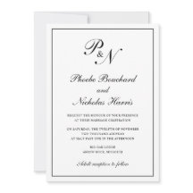 モノグラム伝統的エレガフォーマルントウェディング