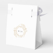 モノグラム伝統的クレストクラシックエレガントな結婚式 フェイバーボックス (裏面サイド)