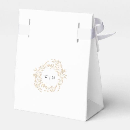 モノグラム伝統的クレストクラシックエレガントな結婚式 フェイバーボックス (裏面サイド)