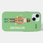モノグラム伝統的ナツクラッカーかわいい緑 Case-Mate iPhoneケース (裏面 (横))