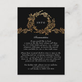 モノグラム伝統的ブラッククレストクラシックズ結婚ス エンクロージャーカード (正面)