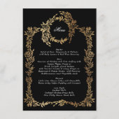 モノグラム伝統的ブラッククレストクラシックズ結婚ス メニュー (正面)