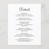 モノグラム伝統的予算結婚式招待状 チラシ (裏面)