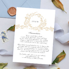 モノグラム伝統的赤面クレストエレガントな結婚式 エンクロージャーカード