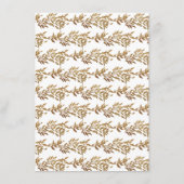 モノグラム伝統的赤面クレストエレガントな結婚式 メニュー (裏面)