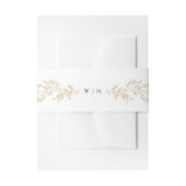 モノグラム伝統的赤面クレストエレガントな結婚式 招待状ベリーバンド (正面例)