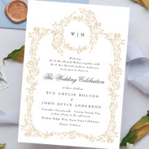 モノグラム伝統的赤面クレストエレガントな結婚式