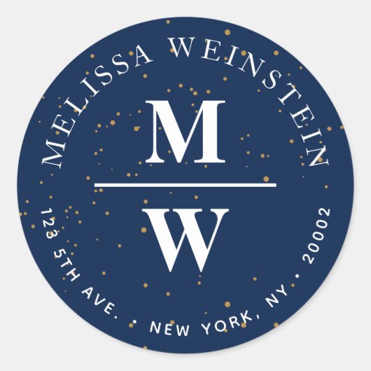 モノグラム住所 シール (正面)