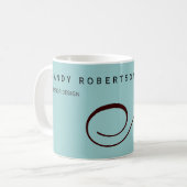 モノグラム傾向インテリアデザイナー コーヒーマグカップ (正面左)