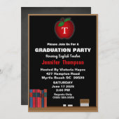 モノグラム先生シャルボード卒業パーティー 招待状 (正面/裏面)