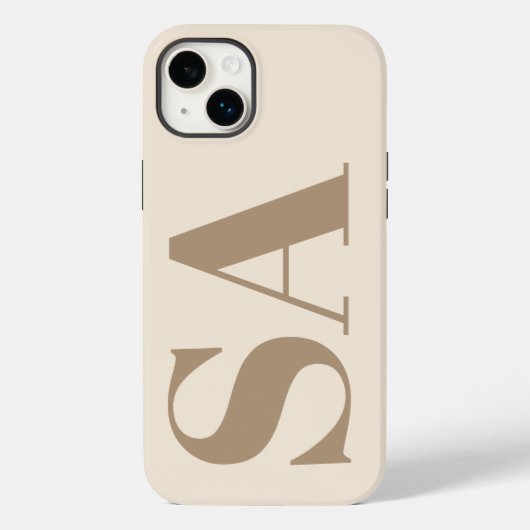 モノグラム入りおしゃれなアンティークホワイトのケースメイト Case-Mate iPhoneケース (裏面)