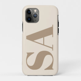 モノグラム入りおしゃれなアンティークホワイトのケースメイト iPhone 11 PROケース