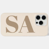 モノグラム入りおしゃれなアンティークホワイトのケースメイト Case-Mate iPhoneケース (裏面 (横))