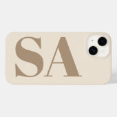 モノグラム入りおしゃれなアンティークホワイトのケースメイト Case-Mate iPhoneケース (裏面 (横))